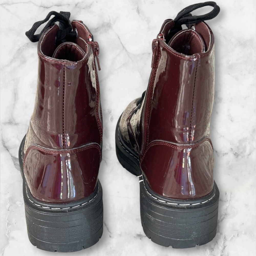 True Craft Patent Combat Boots Size 8 - Picture 7 of 10
